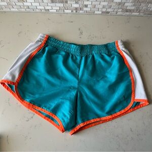 Danskin Now Teal and Orange Athletic Shorts Size S